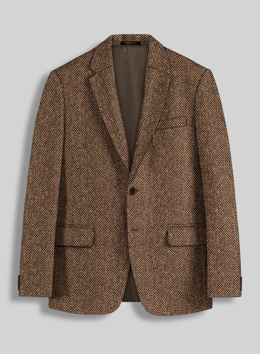 Harris Tweed Irish Brown Herringbone Suit - Image 3