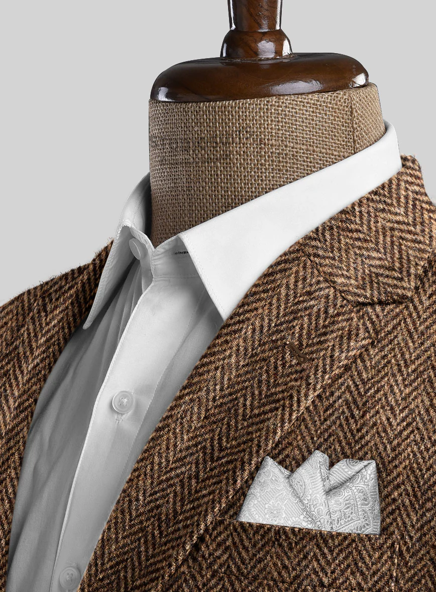 Harris Tweed Irish Brown Herringbone Suit - Image 5