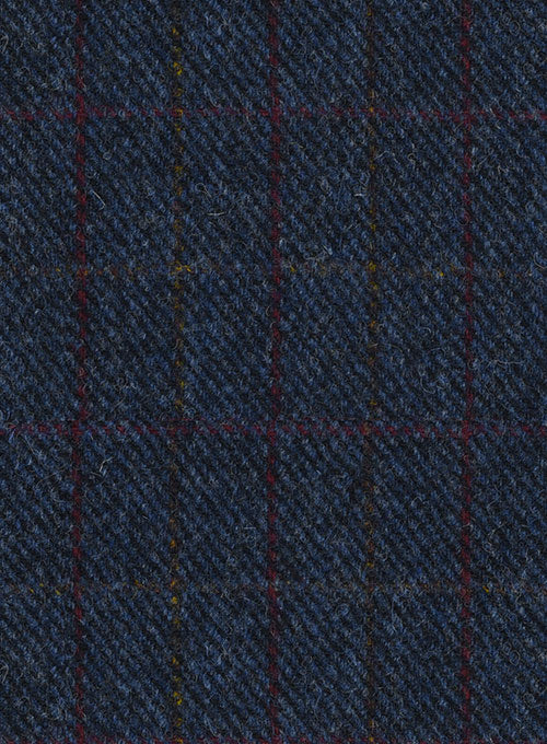 Harris Tweed King Blue Double Breasted Jacket - Image 2
