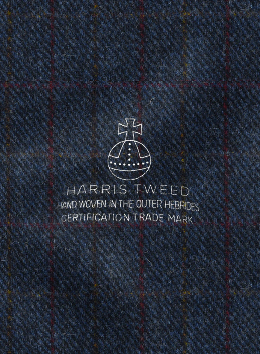 Harris Tweed King Blue Newsboy Cap - Image 4