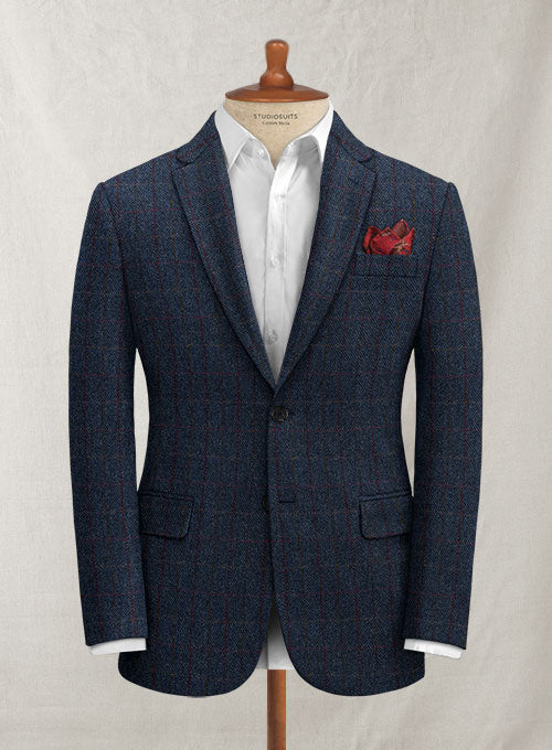 Harris Tweed King Blue Suit - Image 3
