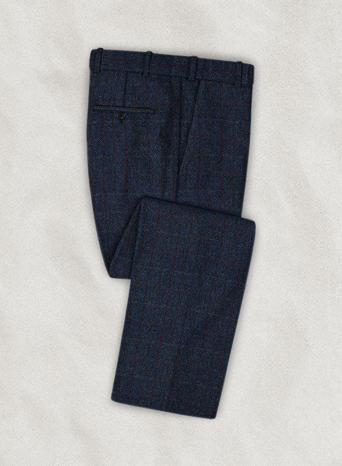 Harris Tweed King Blue Double Breasted Suit - Image 6