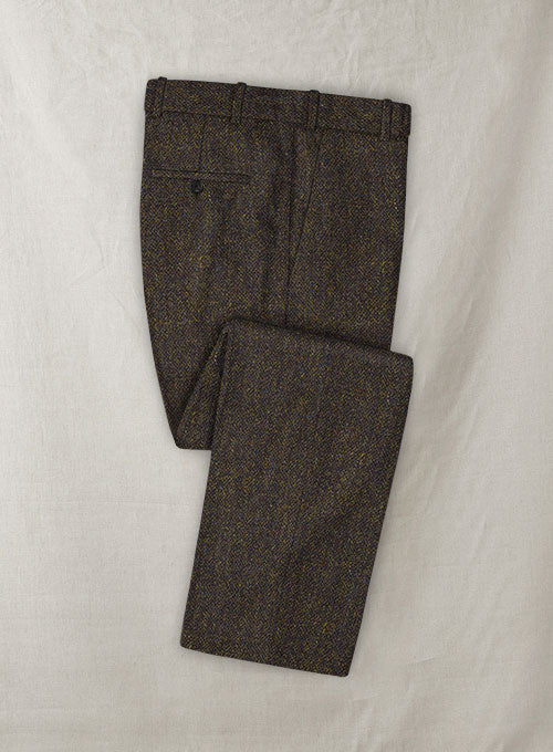 Harris Tweed Melange Brown Double Breasted Suit - Image 4