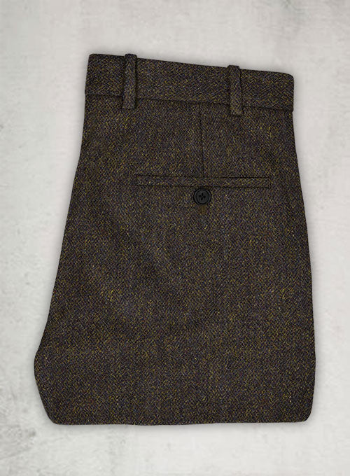 Harris Tweed Melange Brown Double Breasted Suit - Image 5