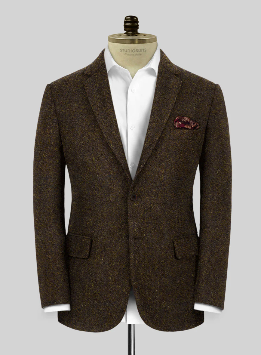 Harris Tweed Melange Dark Brown Suit - Image 2