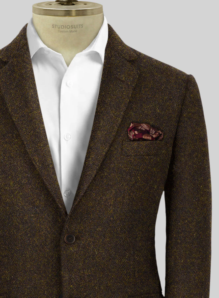 Harris Tweed Melange Dark Brown Suit - Image 3