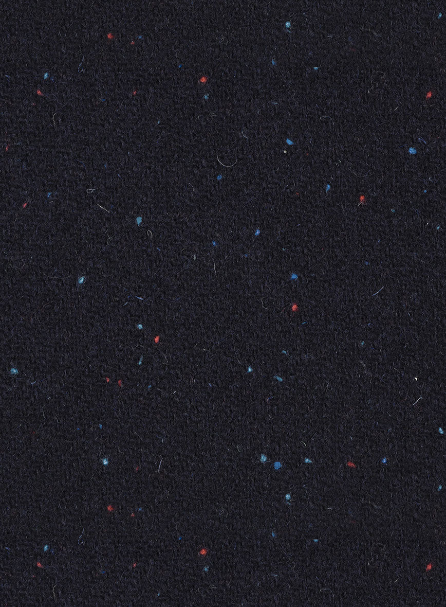 Harris Tweed Navy Speckled Pea Coat - Image 3