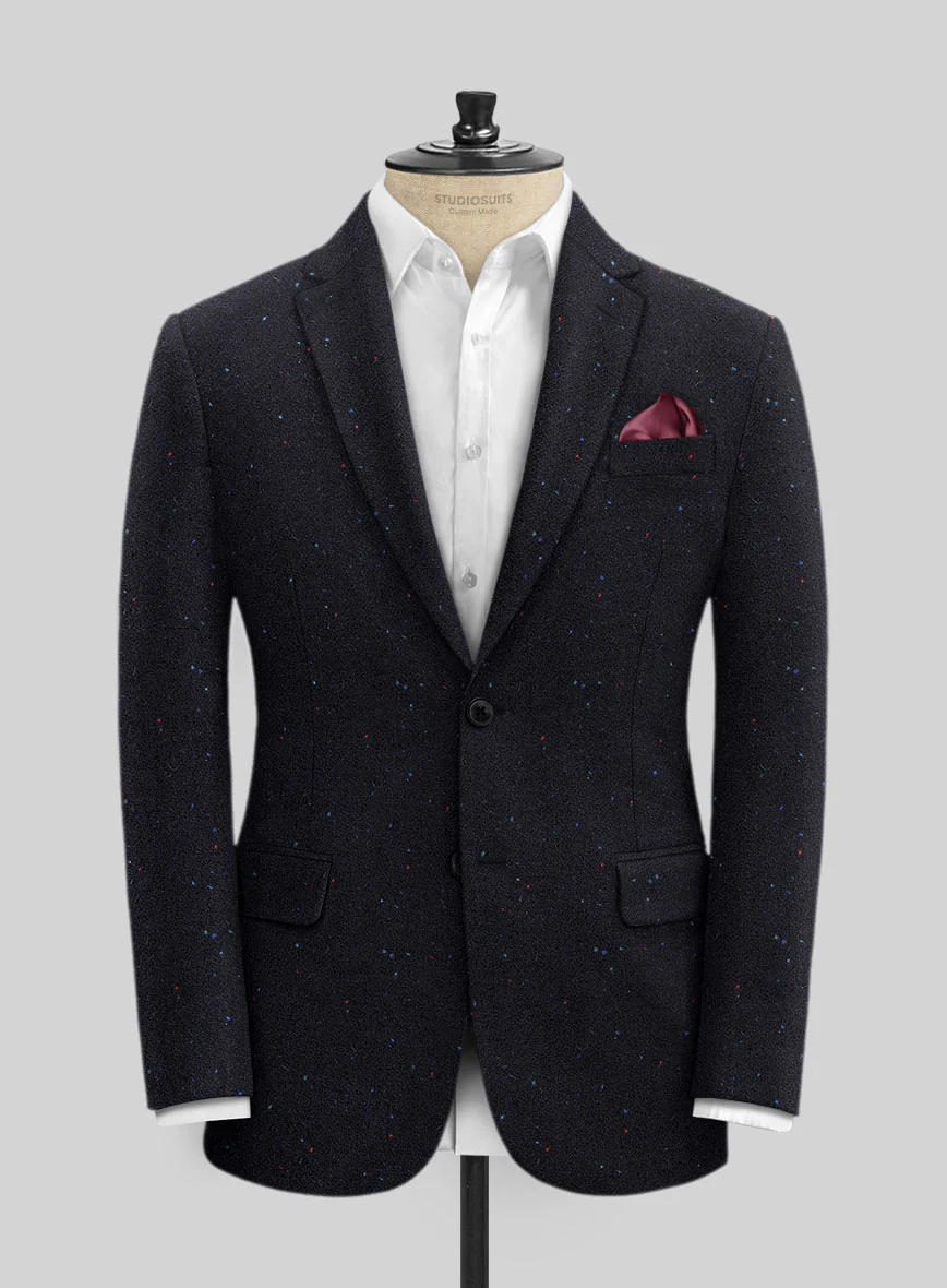Harris Tweed Navy Speckled Suit - Image 2