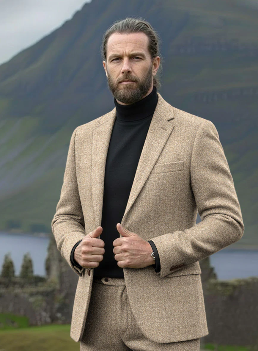Harris Tweed Oatmoss Hopsack Jacket - Image 2