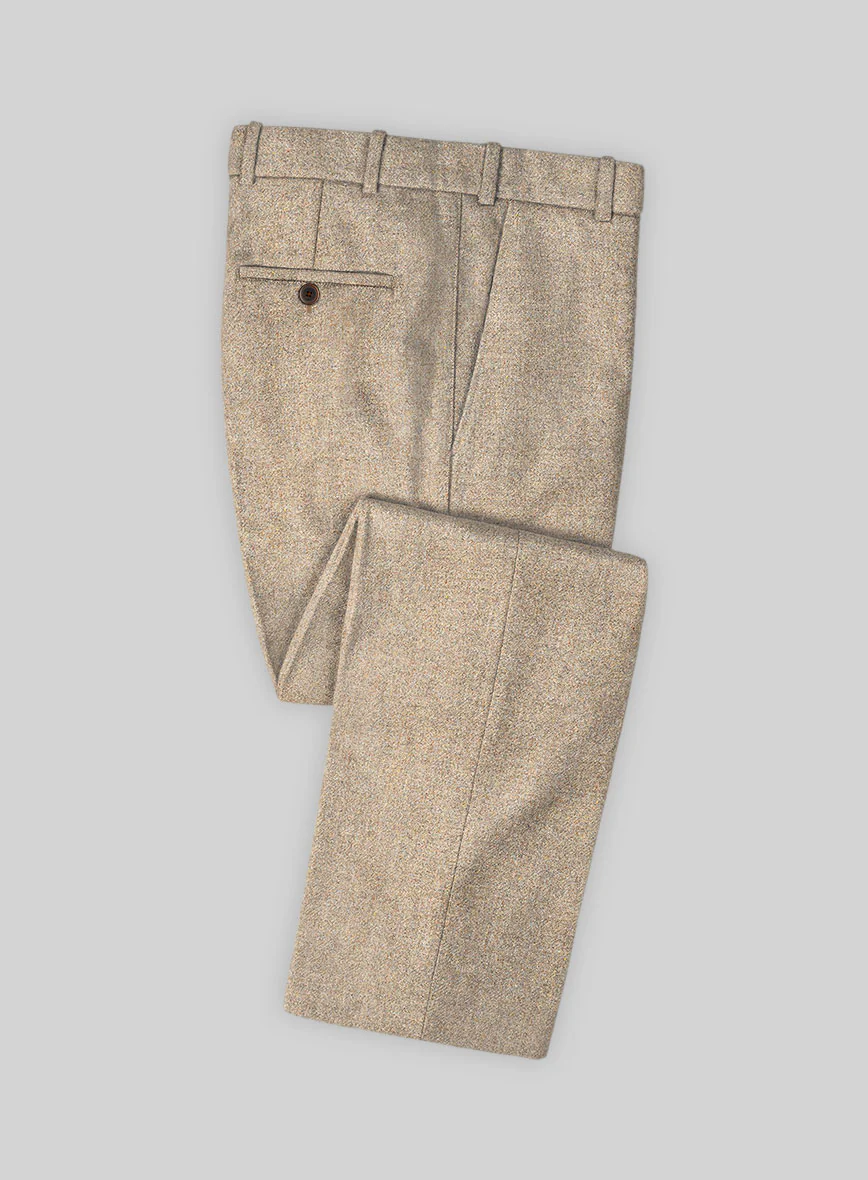 Harris Tweed Oatmoss Hopsack Pants - Image 2
