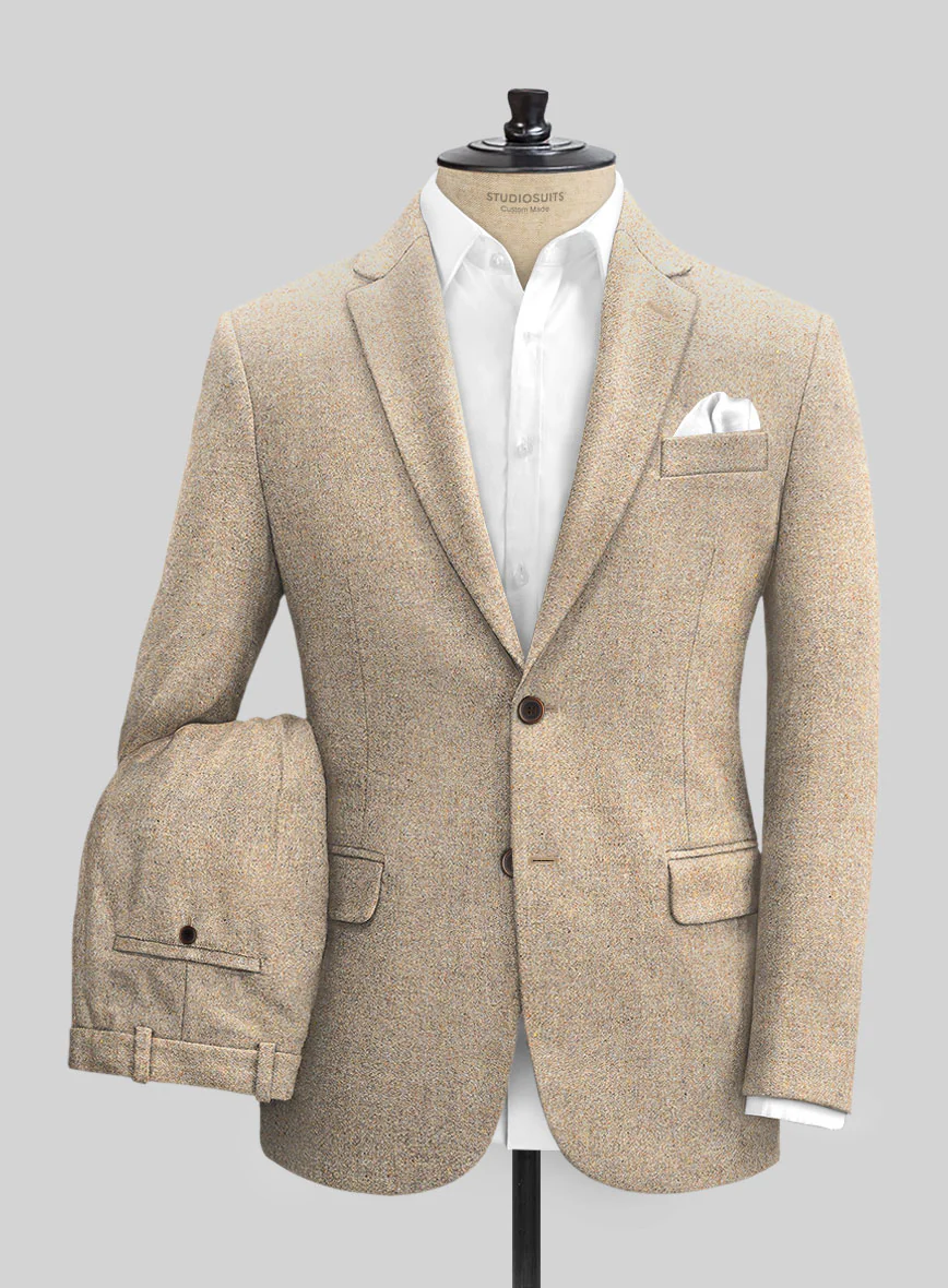 Harris Tweed Oatmoss Hopsack Suit - Image 2