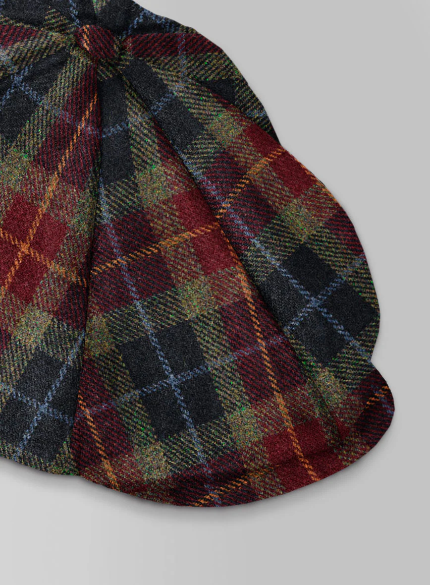 Harris Tweed Oscar Tartan Newsboy Cap - Image 3