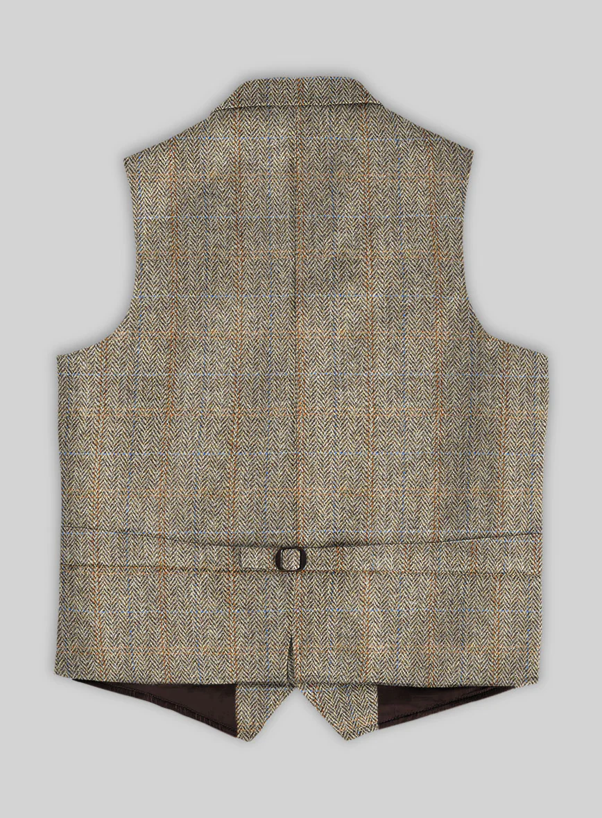 Harris Tweed Ranger Brown Hunting Vest - Image 2