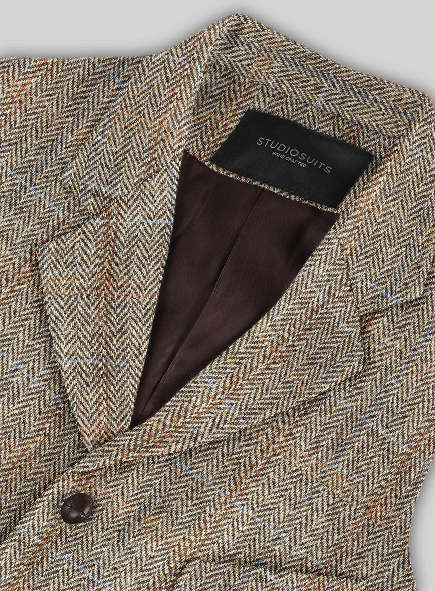 Harris Tweed Ranger Brown Hunting Vest - Image 3