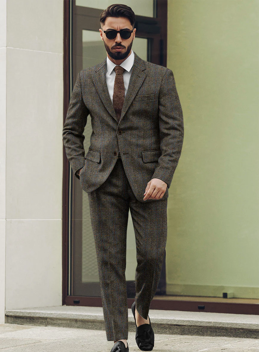 Harris Tweed Ranger Gray Blue Suit - Image 2