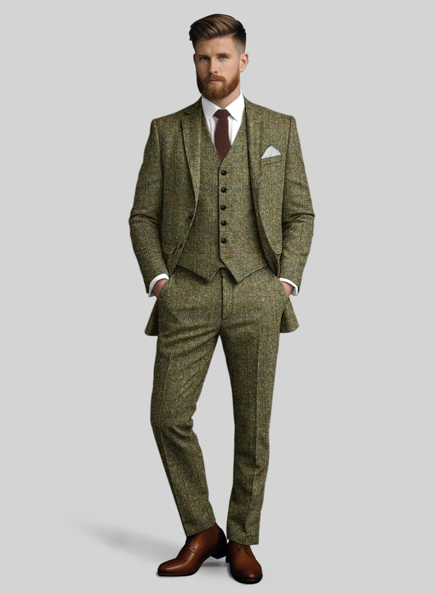 Harris Tweed Ranger Green Suit - Image 2