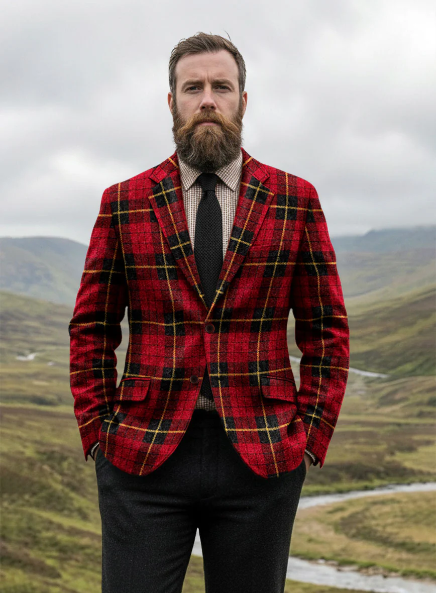 Harris Tweed Redcrest Tartan Jacket - Image 2