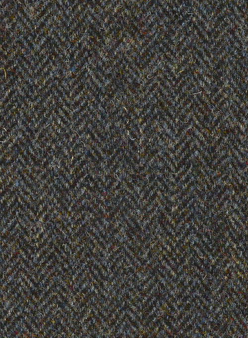 Harris Tweed Ridge Blue Herringbone Highland Trousers - Image 2