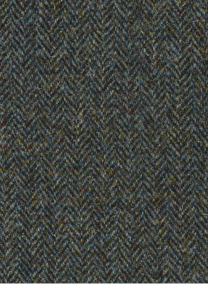 Harris Tweed Ridge Blue Herringbone Hunting Vest - Image 6