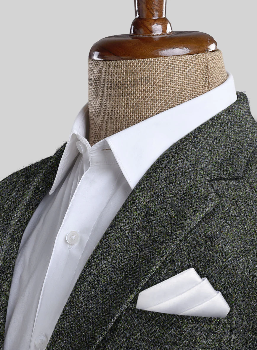 Harris Tweed Ridge Blue Herringbone Jacket - Image 3