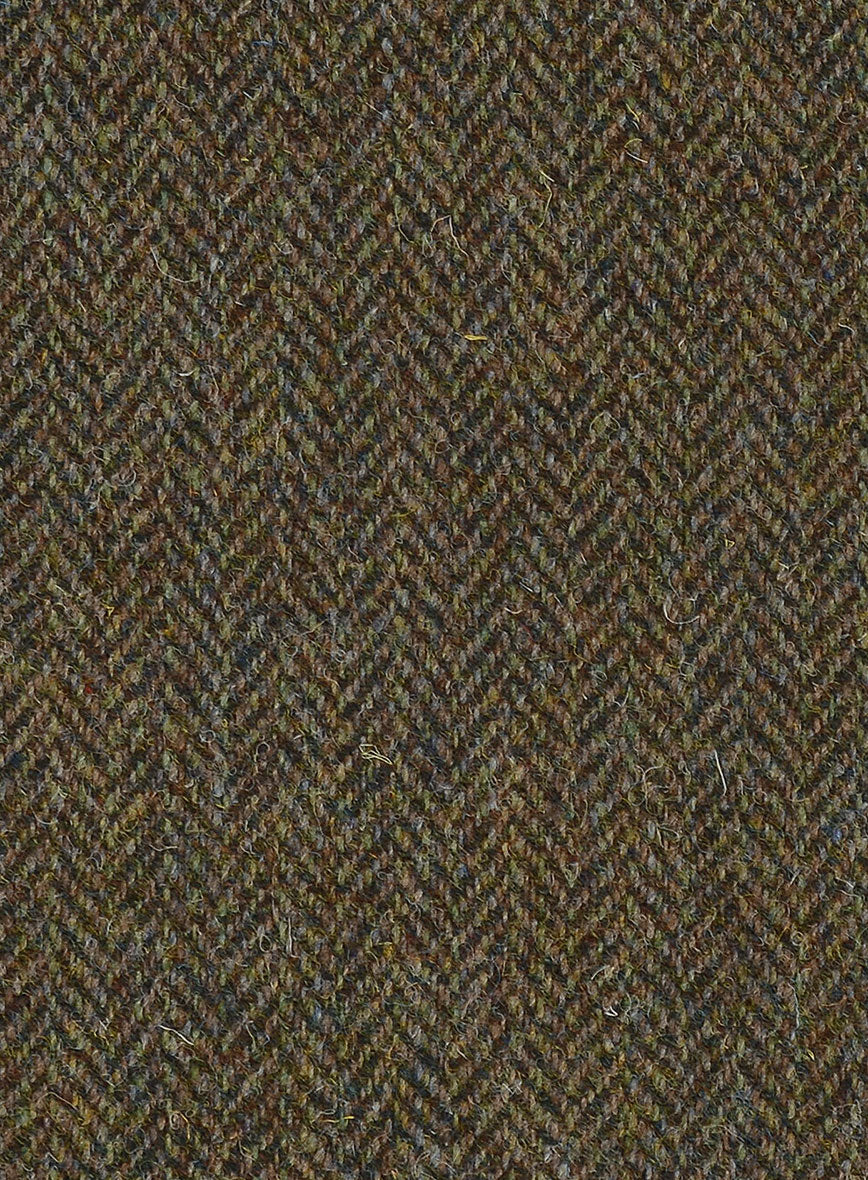 Harris Tweed Ridge Brown Herringbone GQ Overcoat - Image 3
