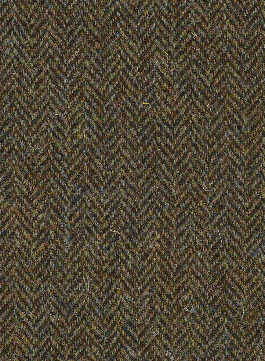 Harris Tweed Ridge Brown Herringbone Hunting Vest - Image 6