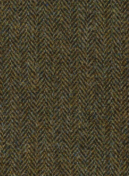 Harris Tweed Ridge Brown Herringbone Pea Coat - Image 2
