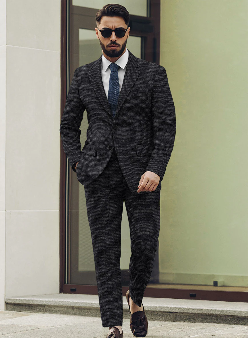 Harris Tweed Rope Dark Blue Suit - Image 2