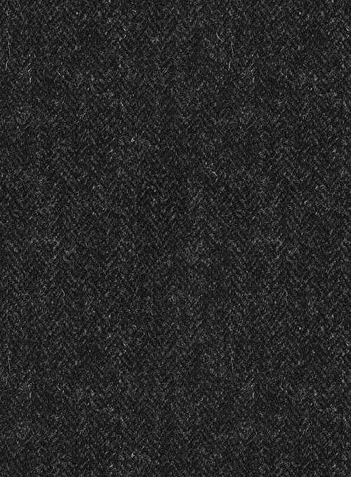 Harris Tweed Royal Charcoal Pea Coat - Image 3