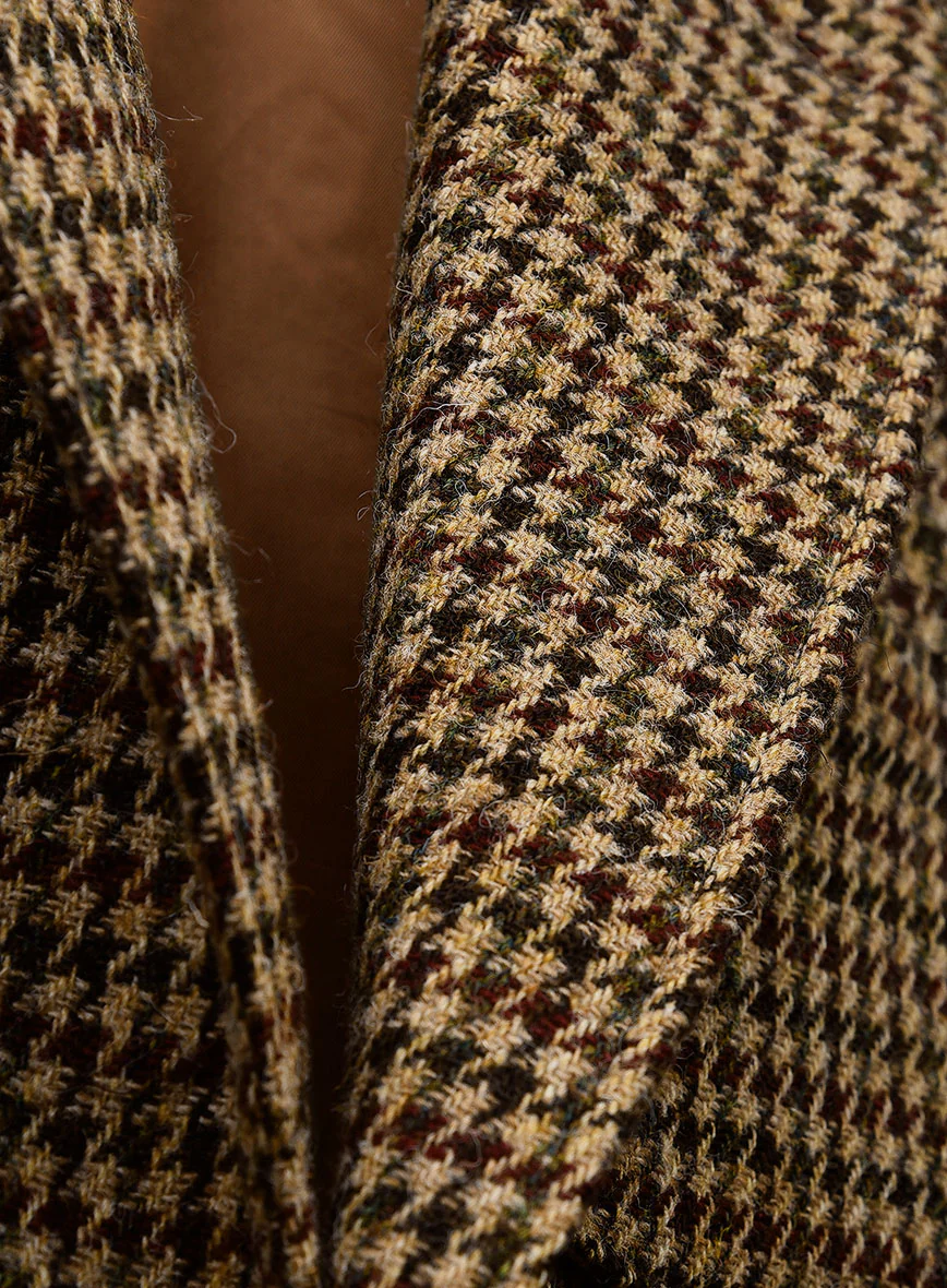 Harris Tweed Russet Houndstooth Patch Pocket Jacket - Image 6