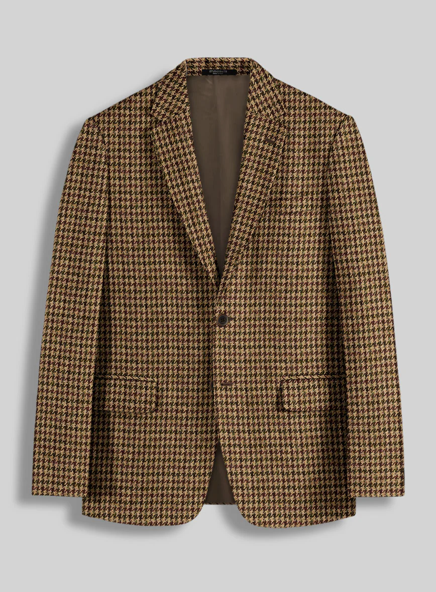 Harris Tweed Russet Houndstooth Suit - Image 3