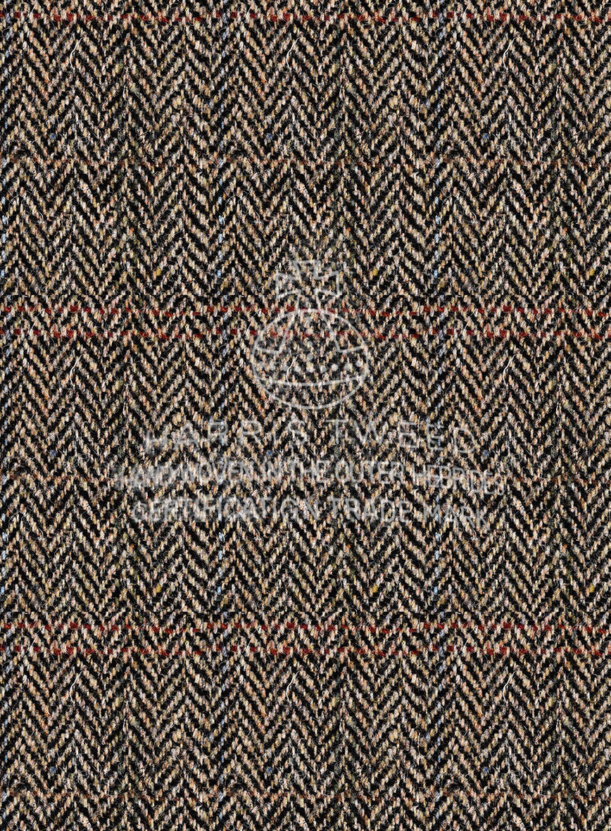 Harris Tweed Rustic Brown Herringbone Pants - Image 2