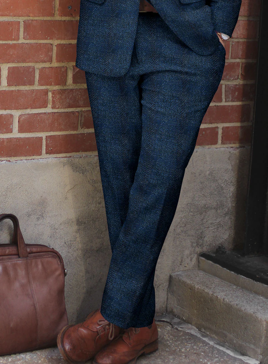 Harris Tweed Scot Blue Pants - Image 2