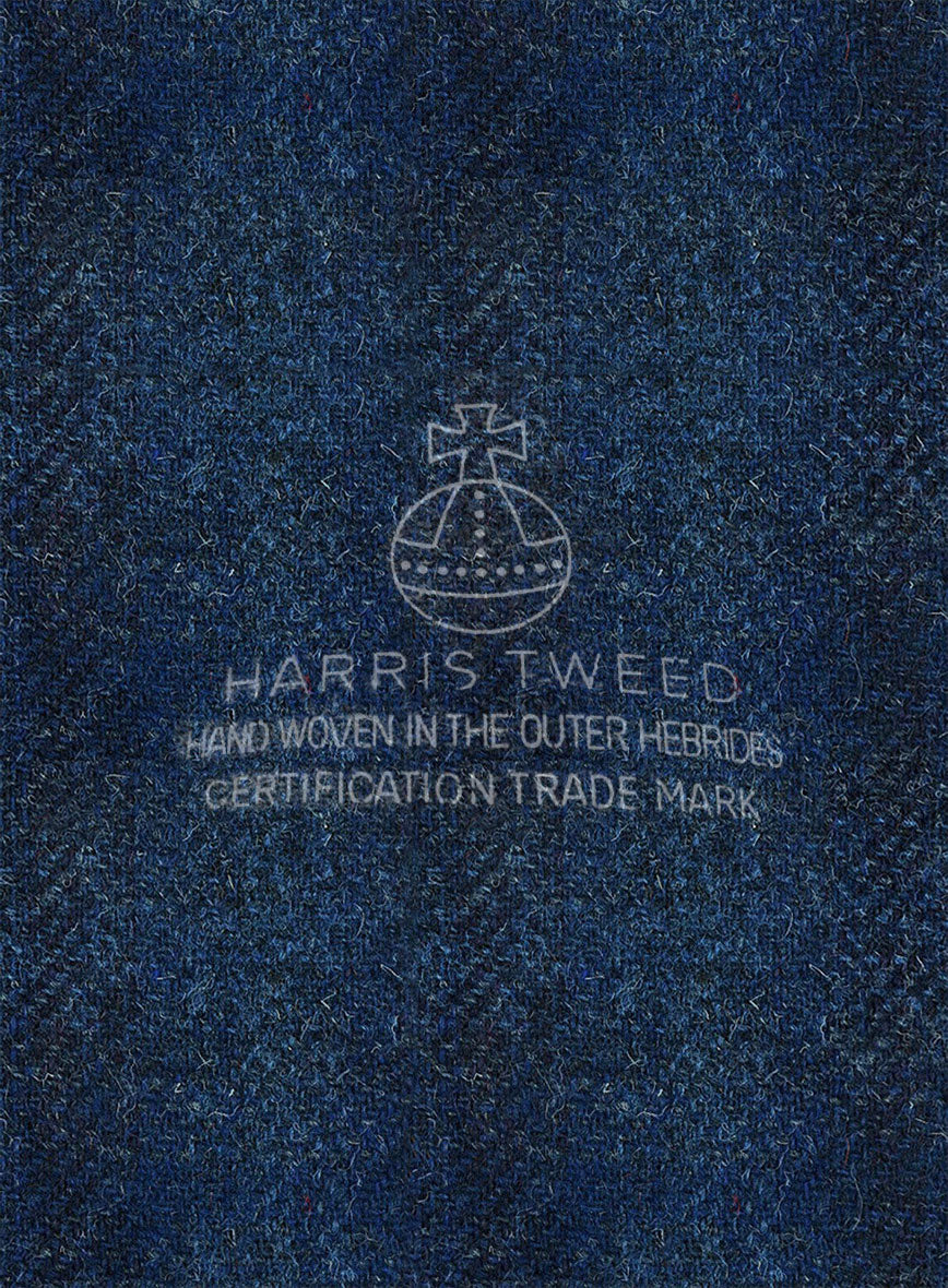 Harris Tweed Scot Blue Double Breasted Suit - Image 4