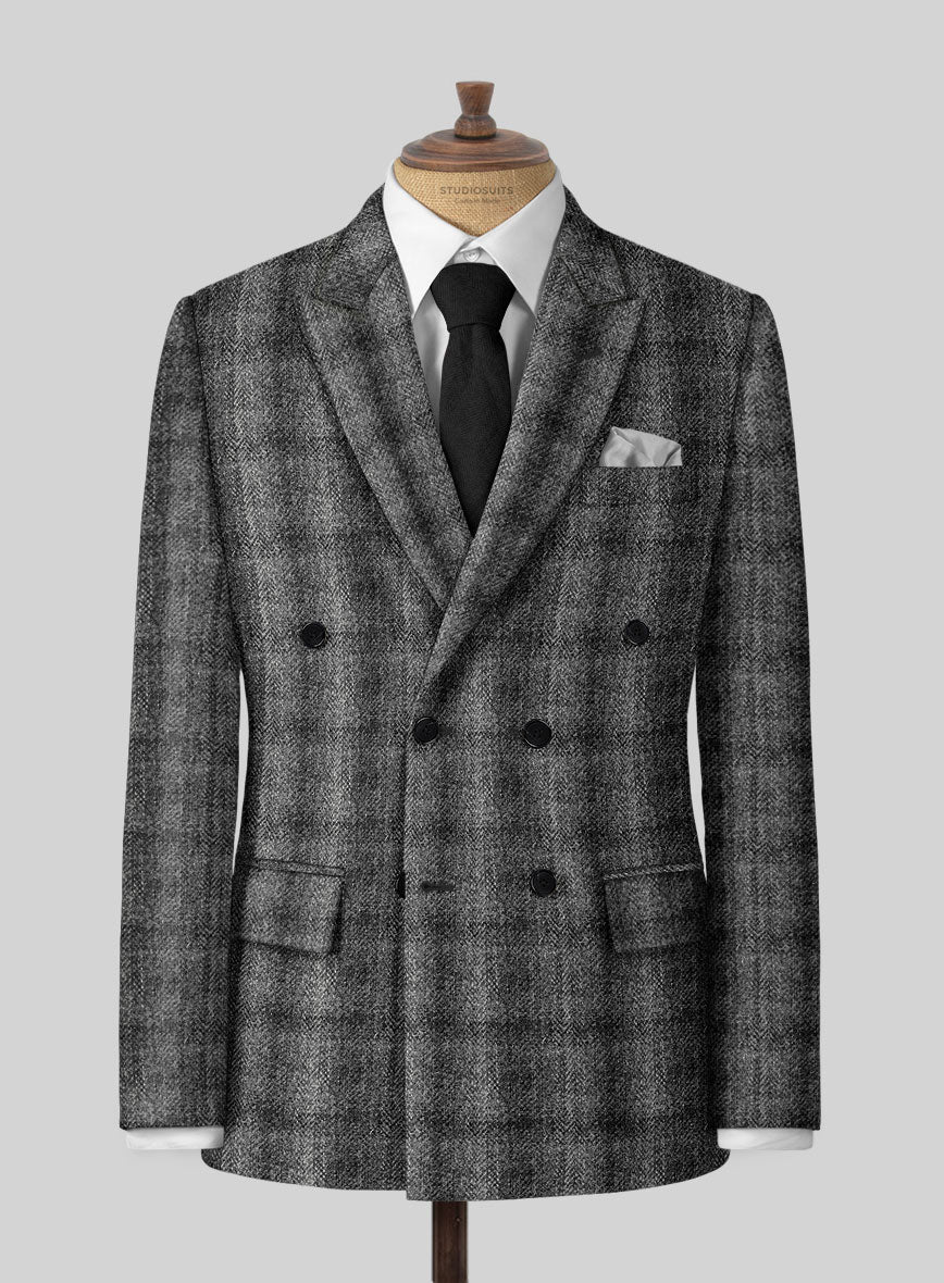 Harris Tweed Scot Gray Double Breasted Suit - Image 2