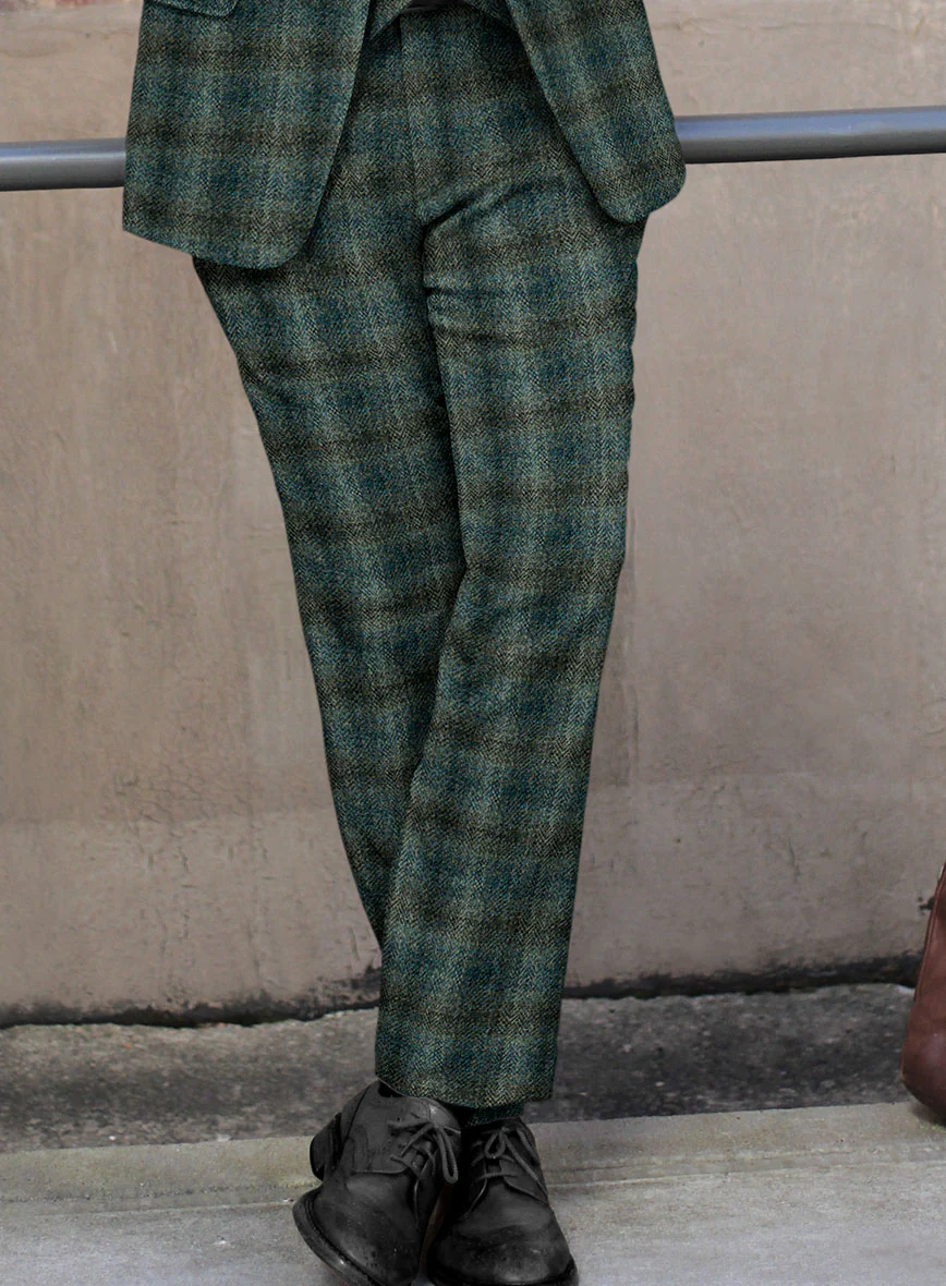 Harris Tweed Scot Green Pants - Image 2