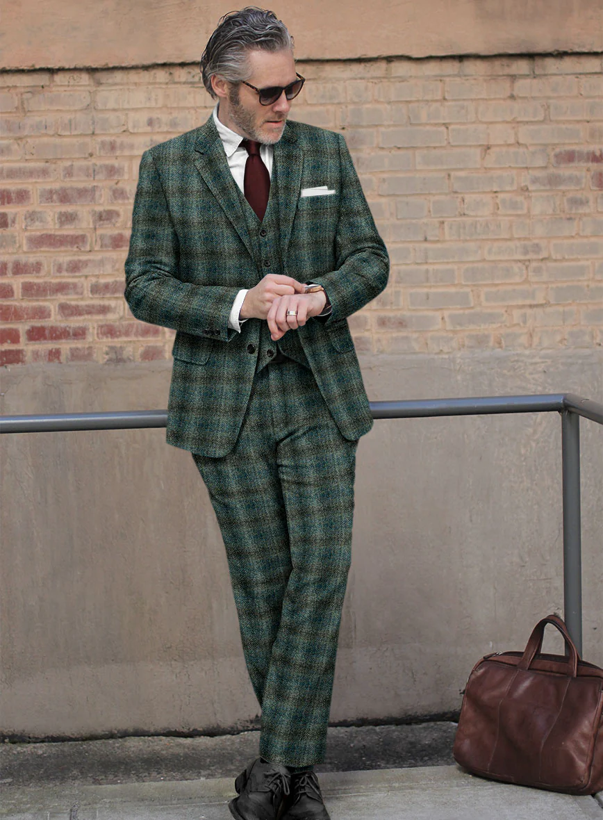 Harris Tweed Scot Green Suit - Image 2
