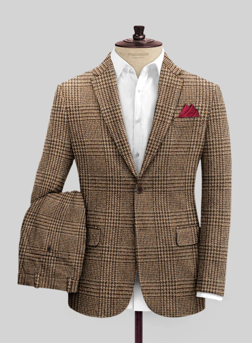 Harris Tweed Tan Glen Suit - Image 2