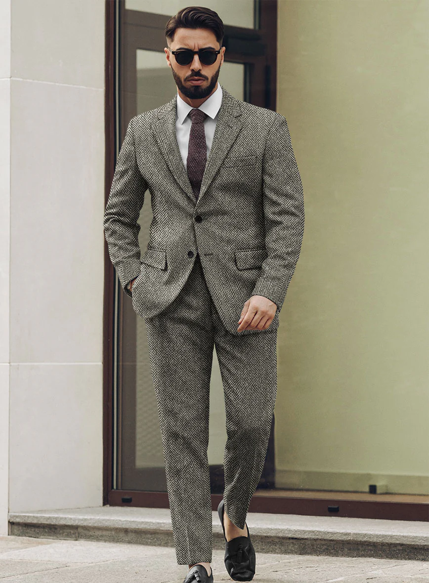 Harris Tweed Vintage Herringbone Suit - Image 2