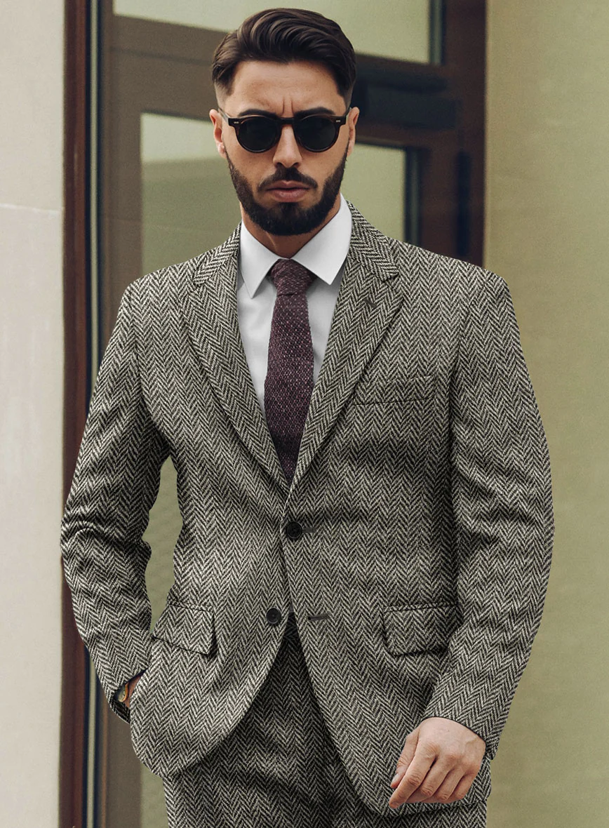 Harris Tweed Vintage Herringbone Suit - Image 4