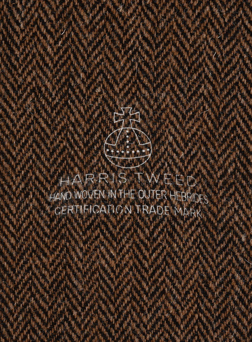 Harris Tweed Walnut Herringbone Pants - Image 3