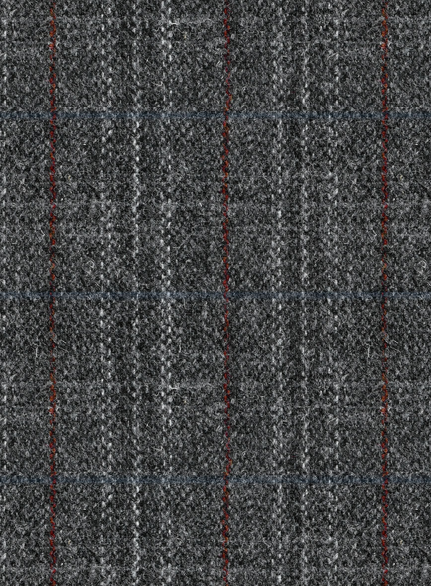 Harris Tweed Welsh Gray Pea Coat - Image 3
