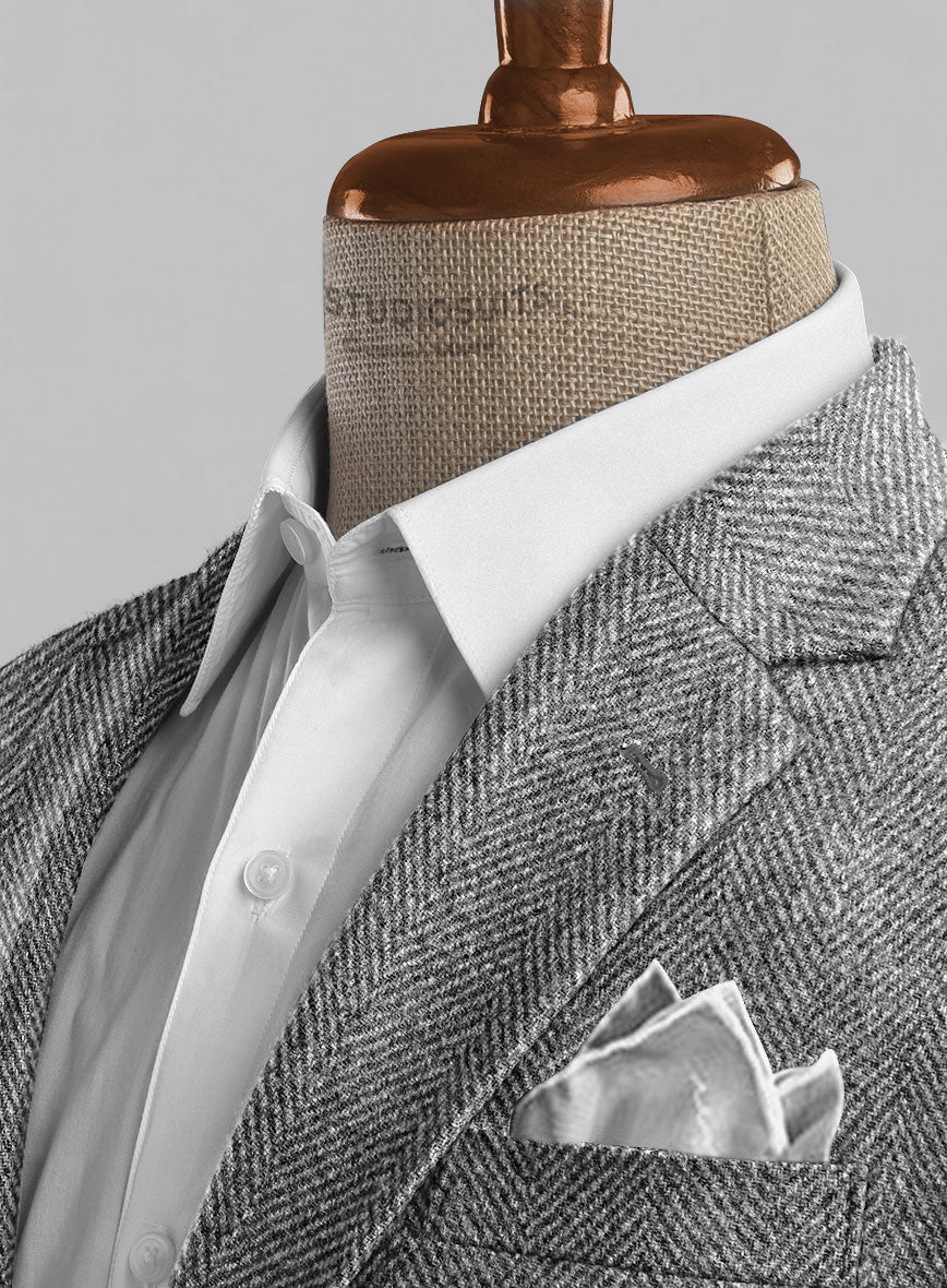 Harris Tweed Wide Herringbone Gray Suit - Image 3