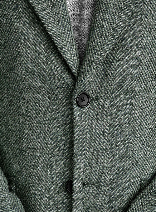 Harris Tweed Wide Herringbone Green Jacket II - Image 2