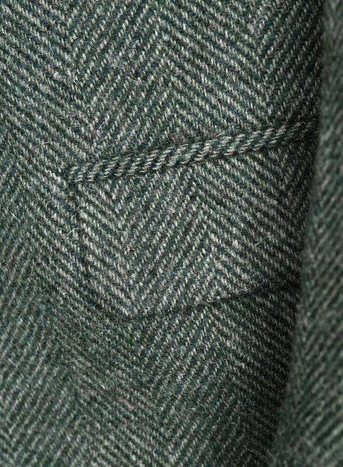 Harris Tweed Wide Herringbone Green Jacket II - Image 5