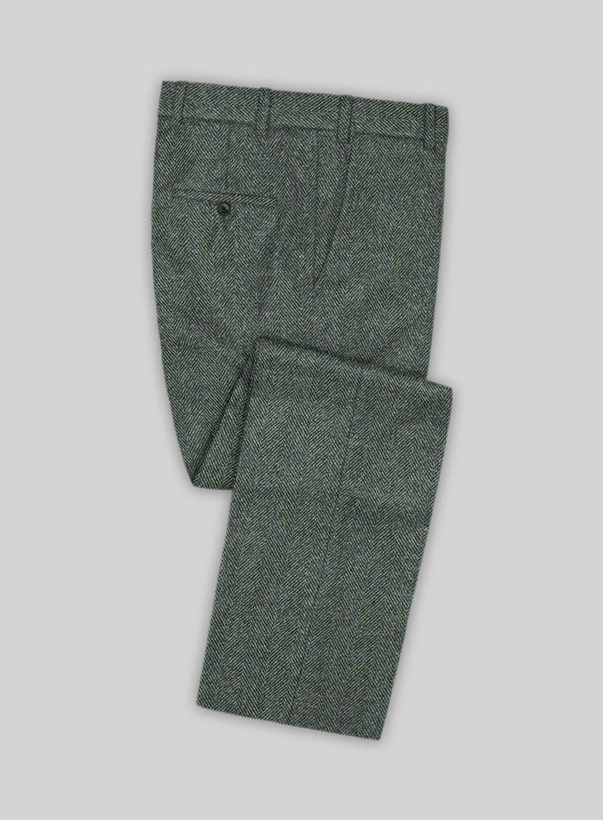 Harris Tweed Wide Herringbone Green Suit - Image 7
