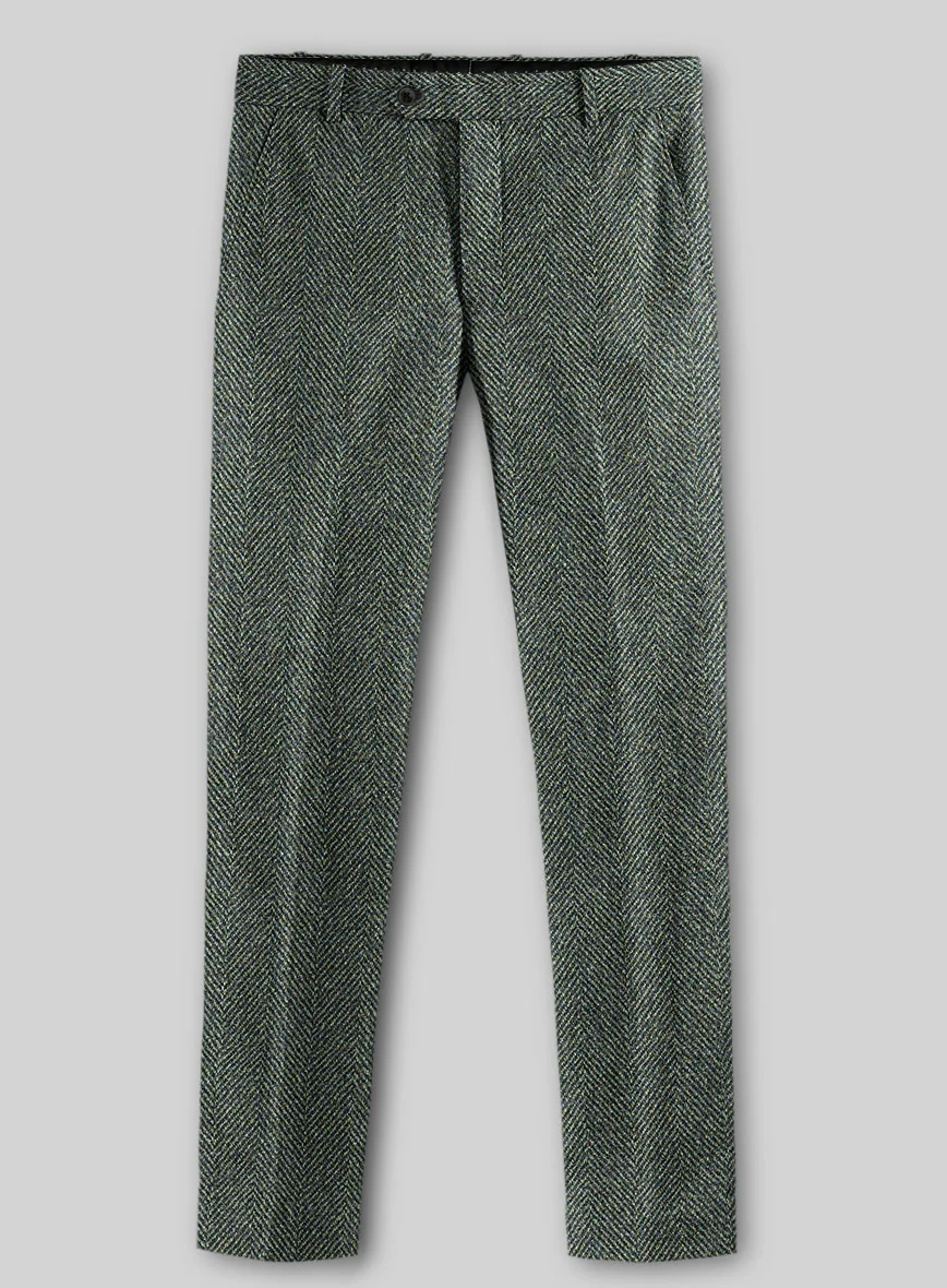 Harris Tweed Wide Herringbone Green Suit - Image 8