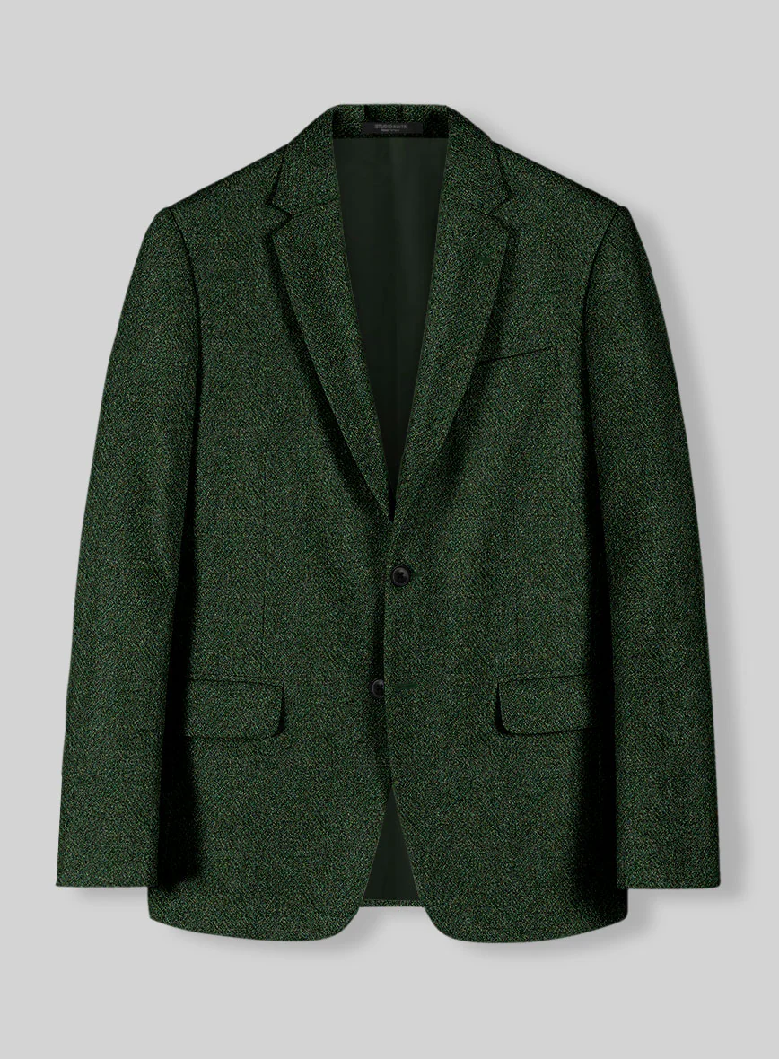 Harris Tweed Wide Herringbone Royal Green Suit - Image 3