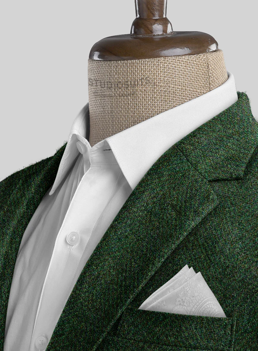 Harris Tweed Wide Herringbone Royal Green Suit - Image 4