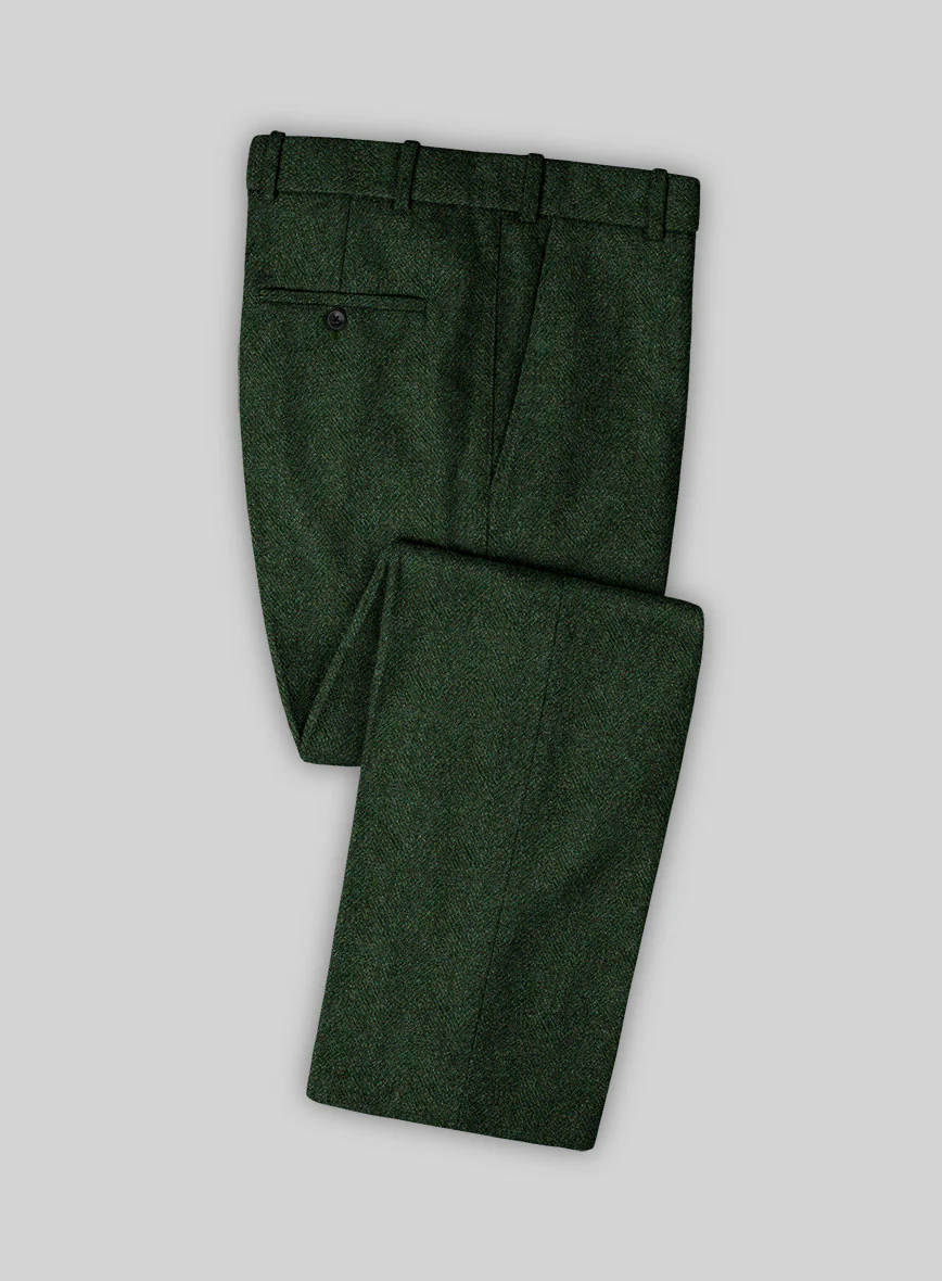 Harris Tweed Wide Herringbone Royal Green Suit - Image 5